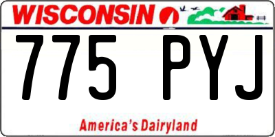 WI license plate 775PYJ