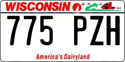 WI license plate 775PZH