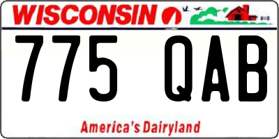 WI license plate 775QAB