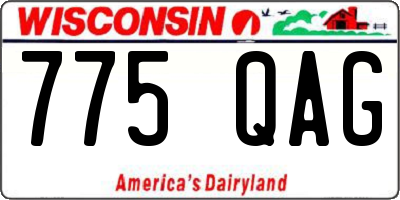 WI license plate 775QAG