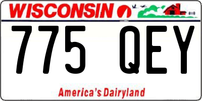 WI license plate 775QEY