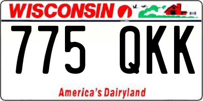 WI license plate 775QKK
