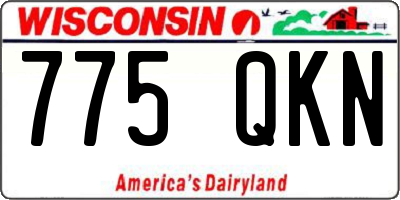 WI license plate 775QKN