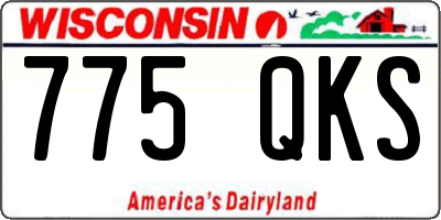 WI license plate 775QKS