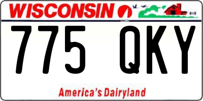 WI license plate 775QKY