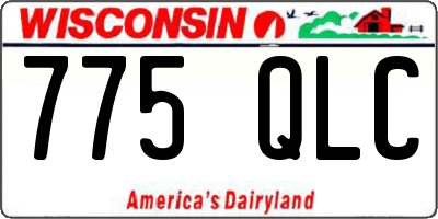 WI license plate 775QLC