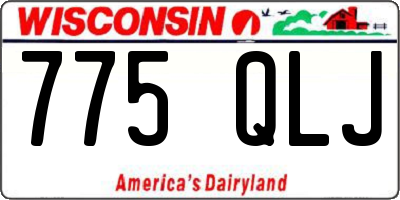 WI license plate 775QLJ