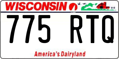 WI license plate 775RTQ
