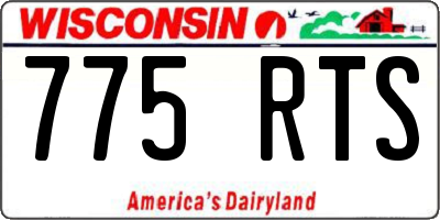 WI license plate 775RTS