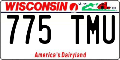 WI license plate 775TMU