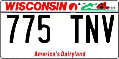 WI license plate 775TNV