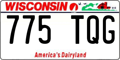 WI license plate 775TQG