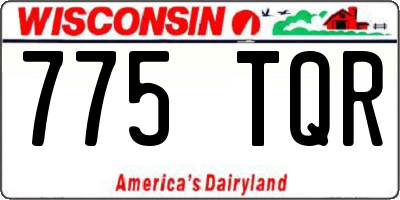WI license plate 775TQR