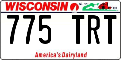 WI license plate 775TRT