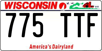 WI license plate 775TTF