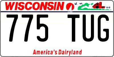 WI license plate 775TUG