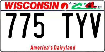 WI license plate 775TYV