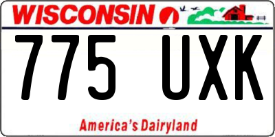 WI license plate 775UXK