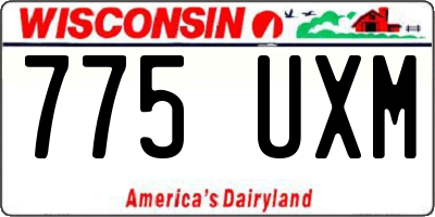 WI license plate 775UXM