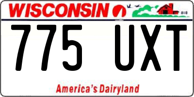 WI license plate 775UXT