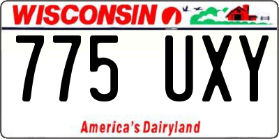 WI license plate 775UXY