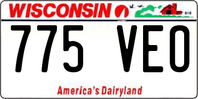 WI license plate 775VEO