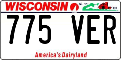 WI license plate 775VER