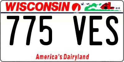 WI license plate 775VES