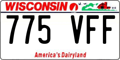 WI license plate 775VFF