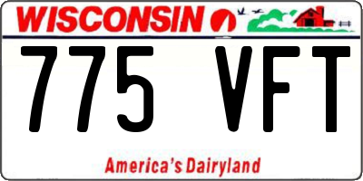 WI license plate 775VFT