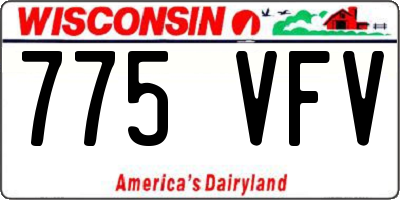 WI license plate 775VFV