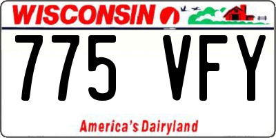 WI license plate 775VFY
