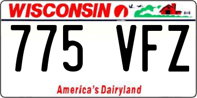 WI license plate 775VFZ