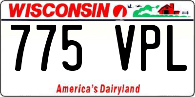 WI license plate 775VPL