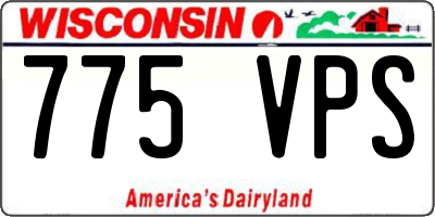 WI license plate 775VPS