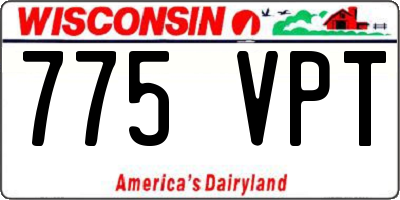 WI license plate 775VPT