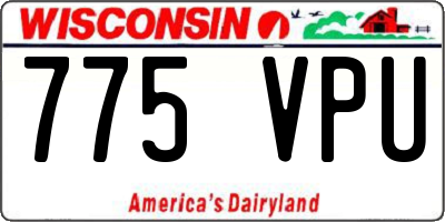 WI license plate 775VPU
