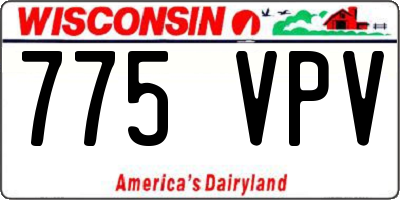 WI license plate 775VPV