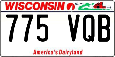 WI license plate 775VQB