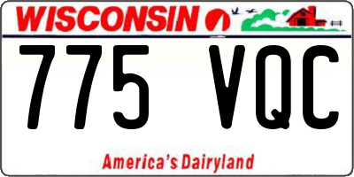 WI license plate 775VQC