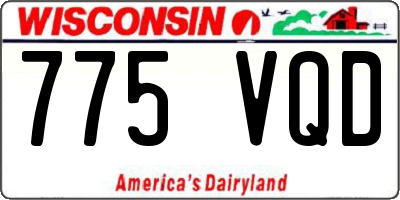 WI license plate 775VQD