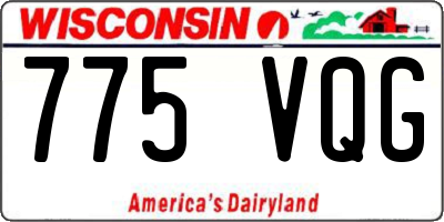 WI license plate 775VQG