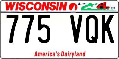 WI license plate 775VQK