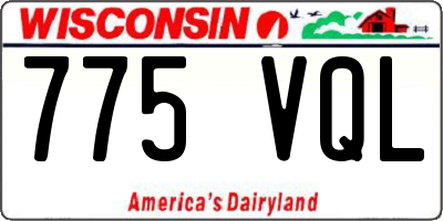 WI license plate 775VQL