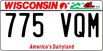 WI license plate 775VQM