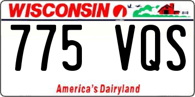 WI license plate 775VQS