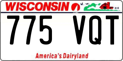 WI license plate 775VQT