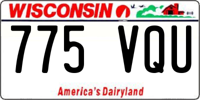 WI license plate 775VQU