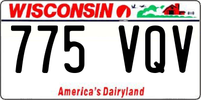 WI license plate 775VQV