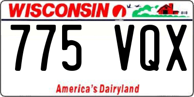 WI license plate 775VQX